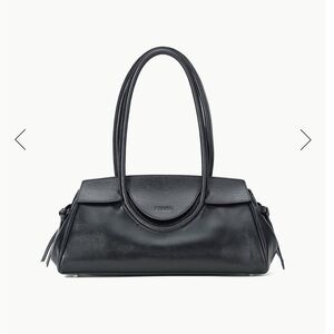 STAUD MAUDE SHOULDER BAG BLACK LEATHER